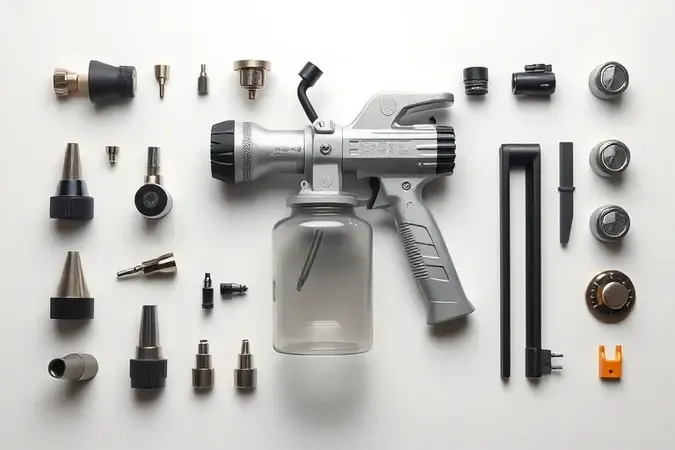 Componentes e características de pistolas de pintura elétrica para auxiliar na escolha ideal em renderização 3D.