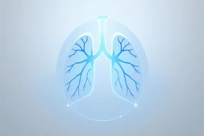 Conceito 3D de proteção respiratória com pulmões estilizados envoltos por escudo translúcido protetor