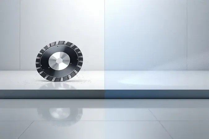 Comparação conceitual lado a lado entre corte refrigerado com spray de água e corte a seco de porcelanato em renderização 3D.