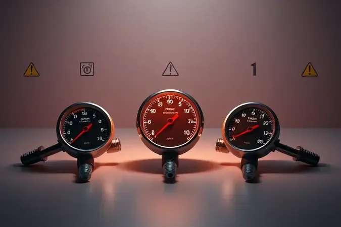 Ilustração conceitual 3D sobre erros comuns ao escolher calibrador de pneus digital.