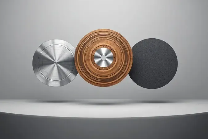 Conceito 3D de discos de esmerilhadeira para diferentes materiais como metal madeira e desbaste
