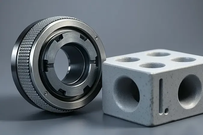 Render 3D em close do sistema de encaixe SDS-Plus com broca e bloco de concreto com furos limpos ao fundo.